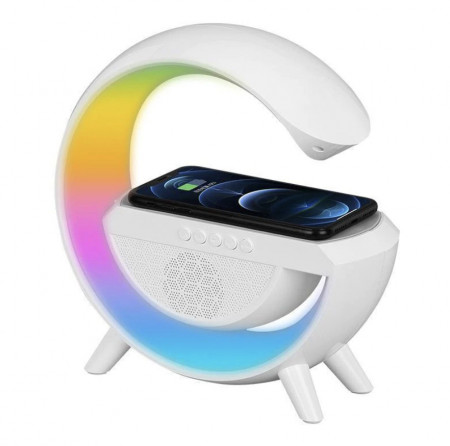 Boxa Multifunctionala 3 in 1, Lampa LED RGB Smart, Boxa Bluetooth, Incarcator Telefon Wireless, Lumina RGB