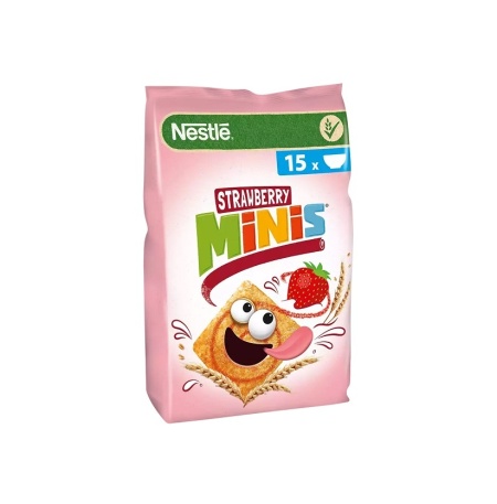 Cereale Nestle Cini Minis pentru mic dejun cu căpșuni 450g