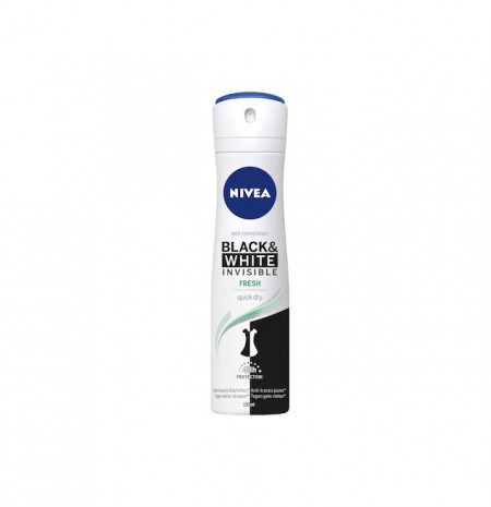 Deodorant Antiperspirant Nivea Invisible for Black &amp; White Silky Smooth, 150 ml - Img 4