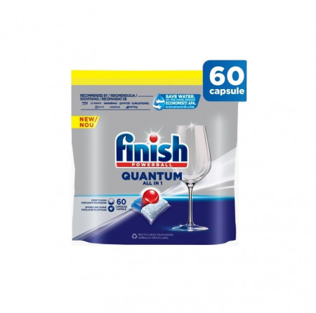 Detergent Tablete pentru masina de spalat vase Finish Quantum All In One, 60 buc