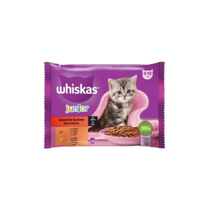 Hrana umeda pentru pisici Whiskas Junior plic cu pui 4 X 85g