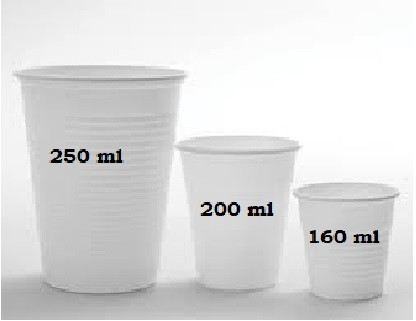 Pahare plastic Albe Safir 100 ml, 100 buc/set - Img 2