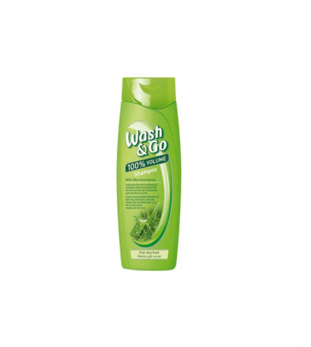Sampon Wash&Go pentru par uscat cu extract de Aloe Vera, 180 ml