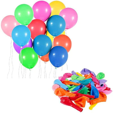 Baloane latex multicolore, D23cm, 100 bucati/set