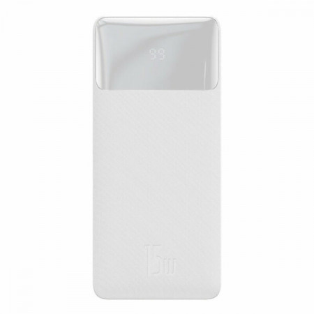 Baterie externa 20000mAh, 15W, Baseus Bipow Digital Display White - Img 2