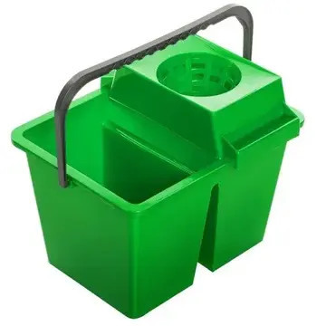Galeata cu storcator si doua compartimente, 2 x 7 litri, rosu - Img 3