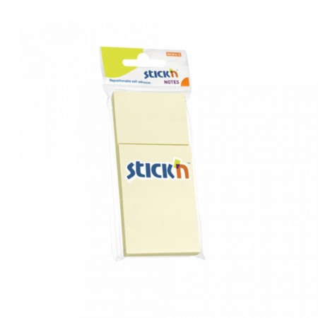 Notes autoadeziv 38 x 51 mm, 3 x 100 file/set, Stick"n - galben pastel