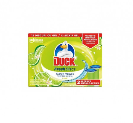 Odorizant toaleta Duck Fresh Disc Twin Rezerva 2x6 ml Lime