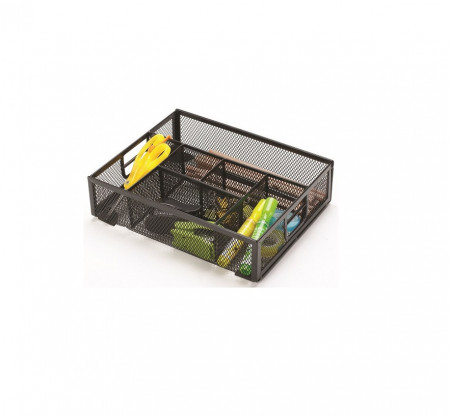 Organizer metalic Mesh, de birou, 6 compartimente, Q-Connect