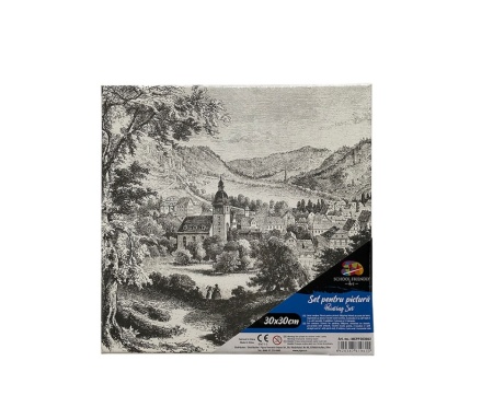 Panza pentru Pictura Predesenata pe Sasiu, Model Biserica, Sf Art, 300 x 300 mm