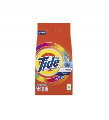 Detergent de rufe pudra Tide Touch of Lenor Color, 6 kg, 80 spalari