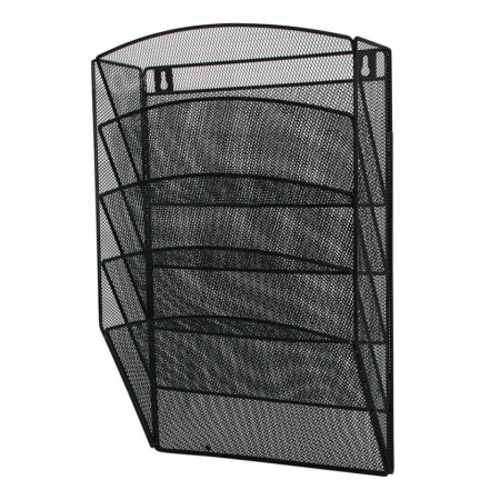 Display metalic Mesh, pentru pliante si cataloage, de perete, 5 x A4, Q-Connect