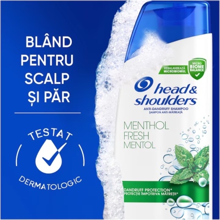 Sampon anti-matreata Head &amp; Shoulders Menthol Fresh pentru orice tip de par, 800 ml - Img 3