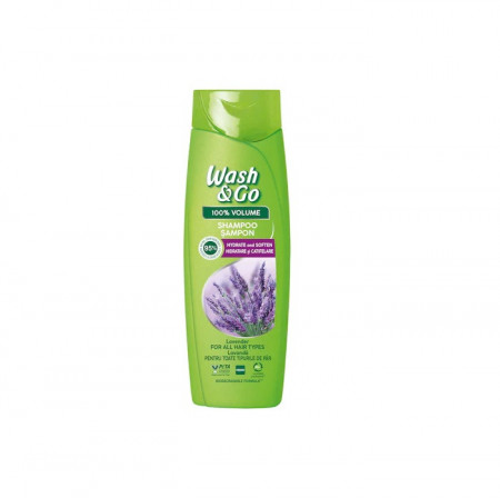 Sampon Wash&Go pentru toate tipurile de par cu extract de levantica, 360 ml
