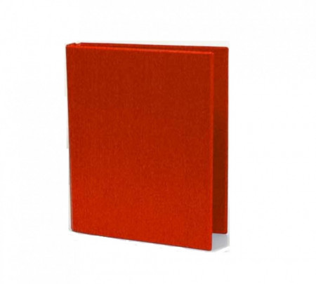 Caiet mecanic 2 inele - D25mm, coperti carton plastifiat PVC, A5, AURORA - rosu