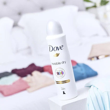 Deodorant antiperspirant Dove Woman Invisible Dry, 150 ml - Img 2