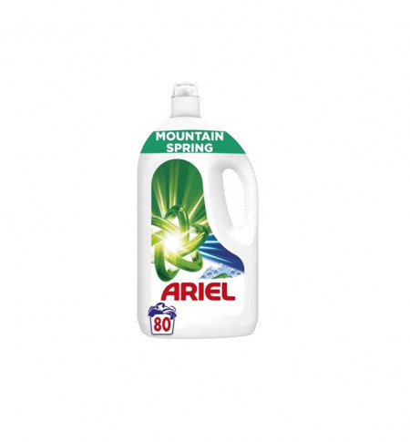 Detergent Lichid Ariel Automat Mountain Spring, 80 spalari, 4L