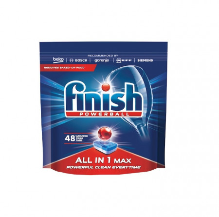 Detergent tablete pentru masina de spalat FINISH ALL IN 1 MAX, 48buc