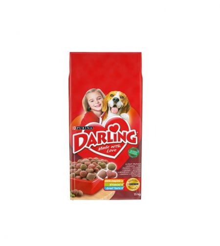 Hrana uscata pentru caini Darling, Vita, Pui & Legume, 15Kg