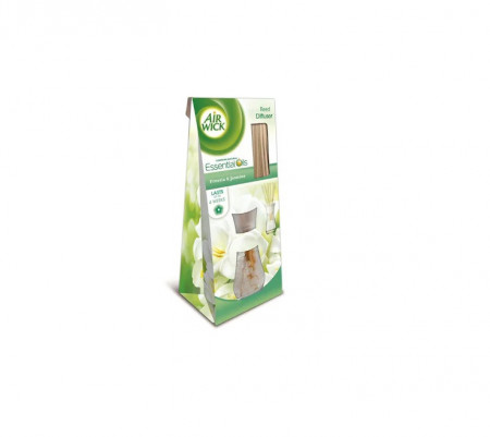 Odorizant camera, Air Wick Reed Diffuser Essential Oils Frezie si Iasomie, 25ml