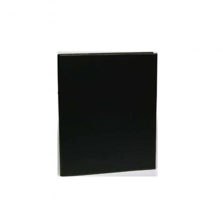 Caiet mecanic 2 inele - D25mm, coperti carton plastifiat PVC, A4, AURORA - negru