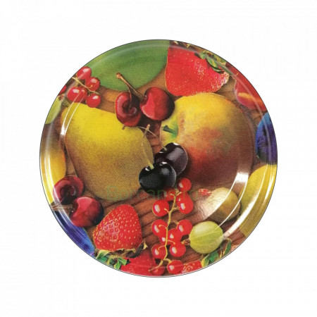 Capace cu filet twist off 82 mm pentru borcane de 720ml, Fructe 10buc/set - Img 2