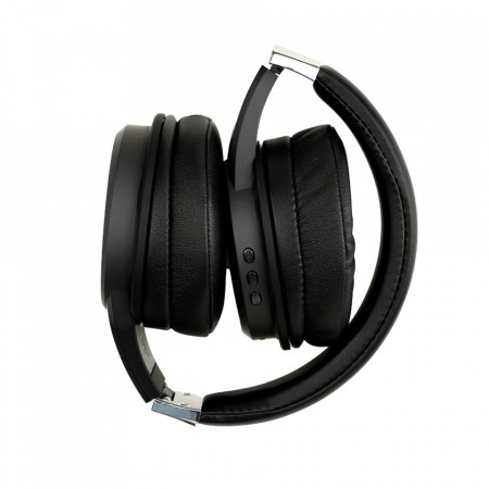 Casti Bluetooth Spacer Onyx cu microfon, Wireless, Radio FM, microSD, AUX, Control pe casti - Img 4