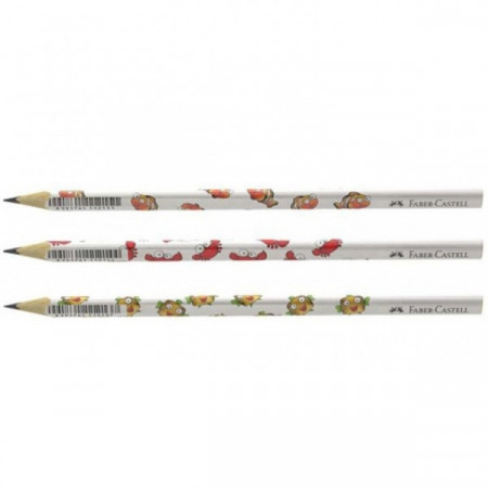 Creion Grafit HB fara guma Faber-Castell, diverse modele imrpimate - Img 2