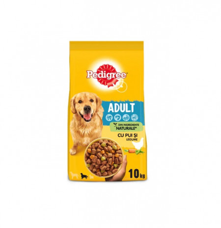 Hrana uscata pentru caini Pedigree Adult Pasare & Legume 10 Kg