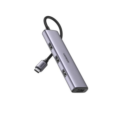 HUB extern Ugreen Carcasa Aluminiu, 1 x USB Type-C PD 100W, porturi4 x USB 3.0
