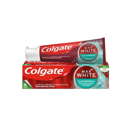 Pasta de dinti Colgate Max White Clay & Minerals pentru albire, 75ml