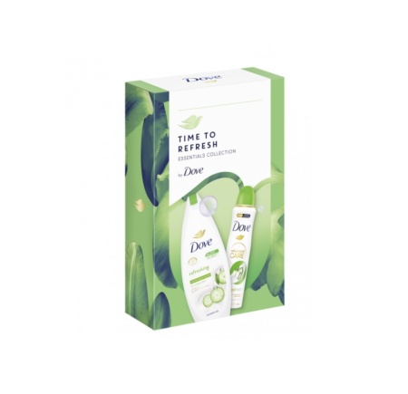 Set Cadou Gel de dus Dove Refreshing 250ml + deodorant Dove Cucumber & Green Tea 150ml