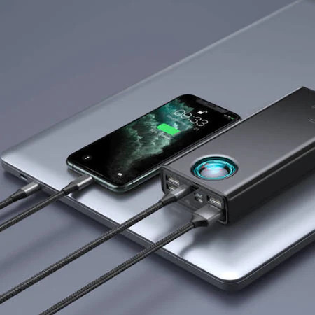 Baterie externa PowerBank Baseus Amblight, 30000 mAh, Quick Charge 3.0, 65W, afisaj LED iluminat - Img 3