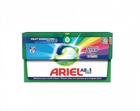 Detergent capsule Ariel All in One Pods Touch of Lenor Fresh Color, 37 spalari