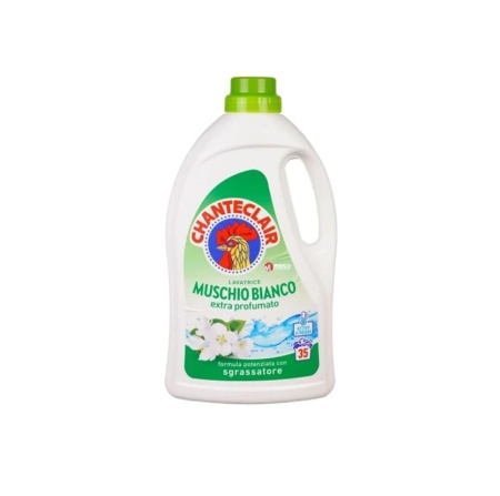 Detergent de rufe lichid Chante Clair Muschi Bianco 1575ml formula concentrata, 35 spalari