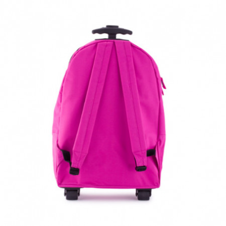 Ghiozdan Troller Cucciole, 45cm, 3 compartimente, roz cu turcoaz - Img 3