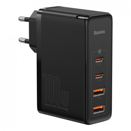 Incarcator retea Baseus GaN2 Pro, 2x USB si 2x USB-C, Quick Charge, 100W, Cablu USB-C inclus