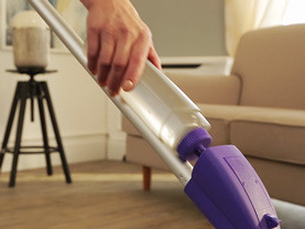 Mop plat microfibra cu coada si sistem de pulverizare, 41 x10 cm - Img 3