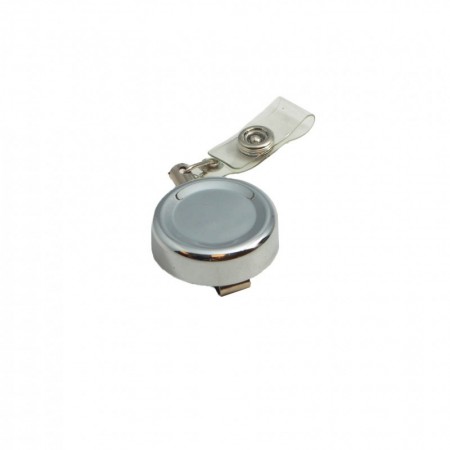 Snur retractabil pentru ecuson tip YOYO, metalic cromatic - Img 2