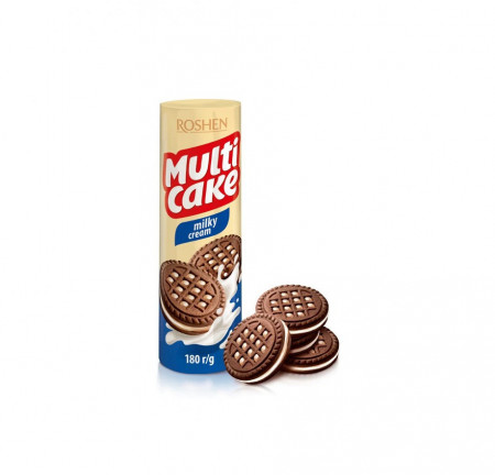 Biscuiti Roshen Multi Cake cu crema de lapte, 180gr