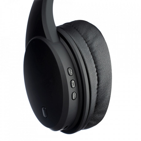 Casti Bluetooth Spacer Onyx cu microfon, Wireless, Radio FM, microSD, AUX, Control pe casti - Img 6