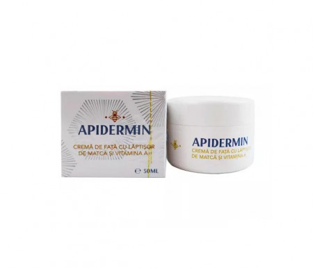 Crema pentru fata cu laptisor de matca Vitamina A Apidermin, Complex Apicol 50ml