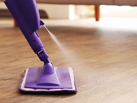 Mop plat microfibra cu coada si sistem de pulverizare, 41 x10 cm - Img 4