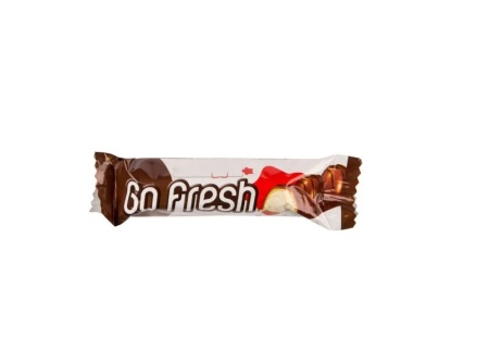 Napolitane Go Fresh invelite cu ciocolata si umplutura de lapte, 20g