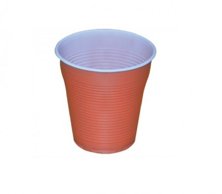Pahare bicolor, Plastic, 166 ml, 100 buc/set Safir