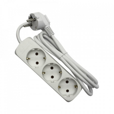 Prelungitor Strohm, 3 prize, protectie copii, 3x1mm, 1.5 m, max 2300W, Alb