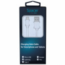 Cablu alimentare si date Spacer pentru smartphone Iphone Lightning 0.5m, Alb - Img 3