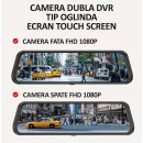 Camera auto cu afisaj full touch screen 9.6 inci, dubla, tip oglinda, functie de monitorizare parcare, night-vision, suport card, camera marsarier, senzor parcare - Img 2