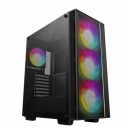 Carcasa Gaming Deepcool Matrexx 55 cu 4 coolere RGB, Middle Tower USB3.0, Sticla securizata, Led Strip