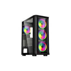Carcasa Spacer Shield, RGB, Mid Tower, Black